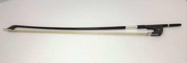 画像1: 茶カーボン製コントラバス弓(白毛) (1)