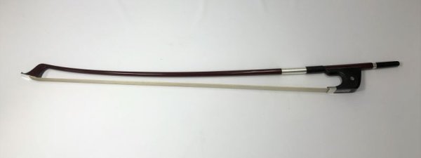 画像1: カーボン製コントラバス弓(金属部銀製・白毛) (1)
