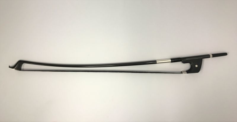 カーボン製コントラバス弓(金属部銀製・黒毛)